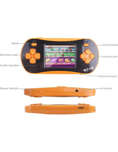 Controlador de Juego Portátil FAMILY POCKET RS16 260 Juegos LCD 6.35cm