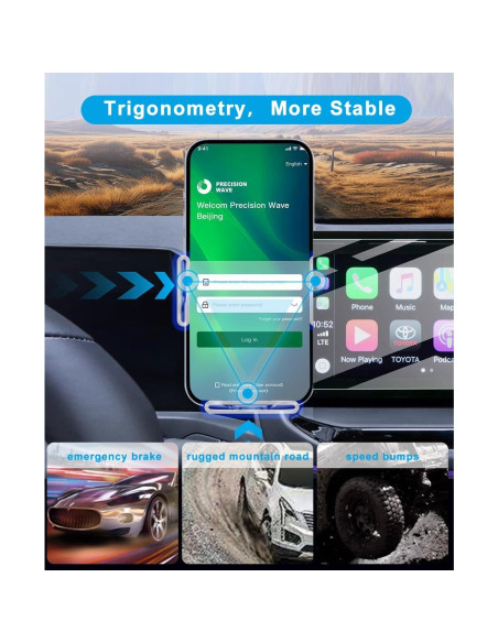 Soporte para Teléfono de Coche KEPHTH 8 Pulgadas Ajustable