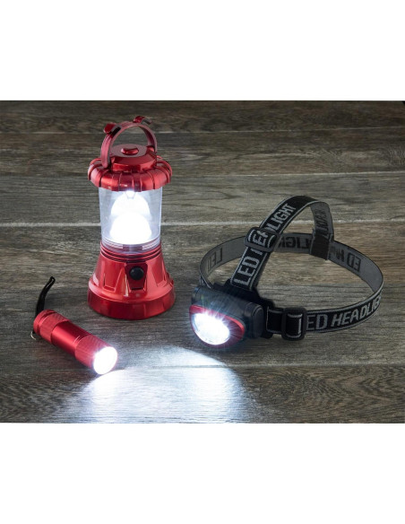 Conjunto de luces de camping SE FL806-3RR - 3 piezas LED