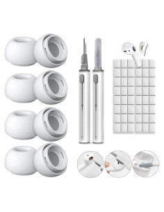 Puntas de oído Linsaner para AirPods Pro 4 pares + kit limpieza
