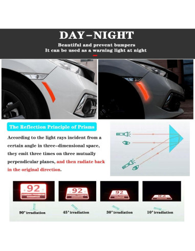 Calcomanías Reflectantes muekzru FGT-BT para Automóviles