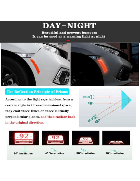 Calcomanías Reflectantes muekzru FGT-BT para Automóviles