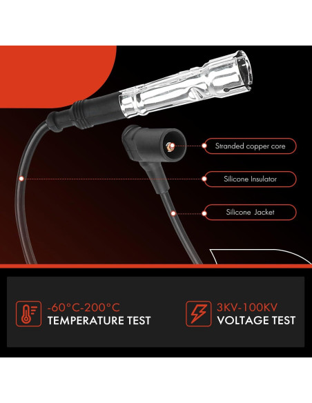 Cable de Bujía A-Premium para Mercedes-Benz W126 9 Piezas