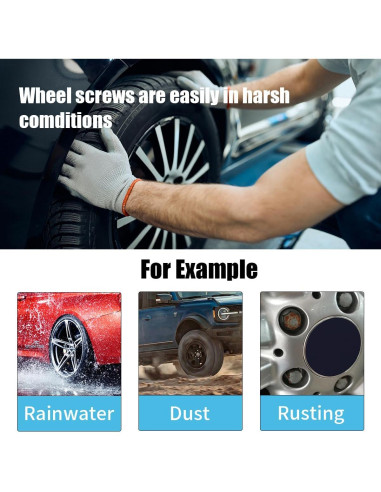 20 Cubiertas de Tuercas de Rueda JOYCOURT 17mm con Herramienta