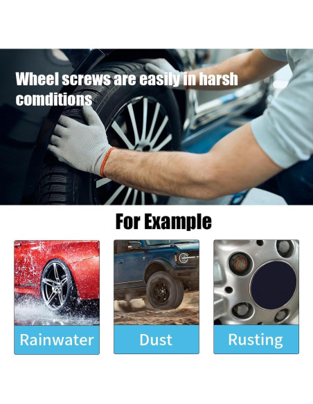 20 Cubiertas de Tuercas de Rueda JOYCOURT 17mm con Herramienta