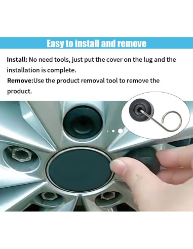 20 Cubiertas de Tuercas de Rueda JOYCOURT 17mm con Herramienta