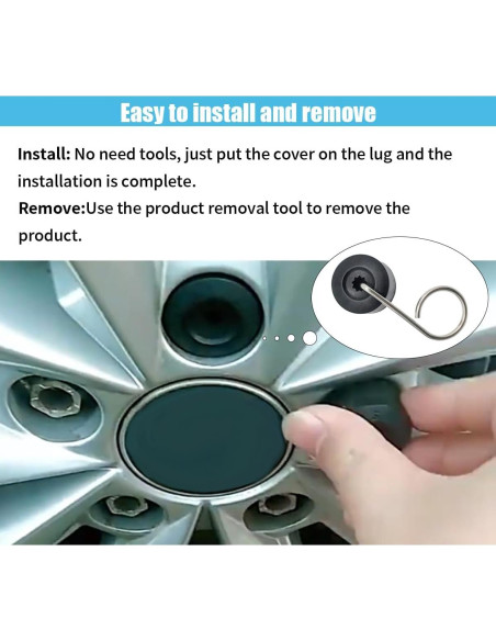 20 Cubiertas de Tuercas de Rueda JOYCOURT 17mm con Herramienta