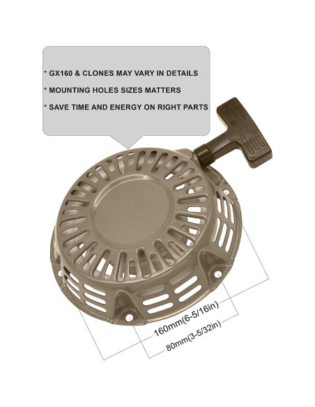 Arrancador por Tirón YAMAKATO para Motores Honda GX120 GX160