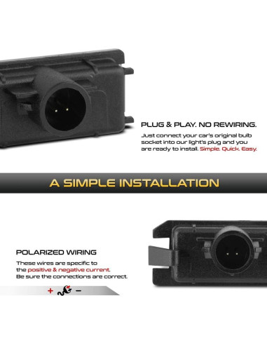 Conjunto de Luz de Placa LED VIPMOTOZ para Jeep y Fiat