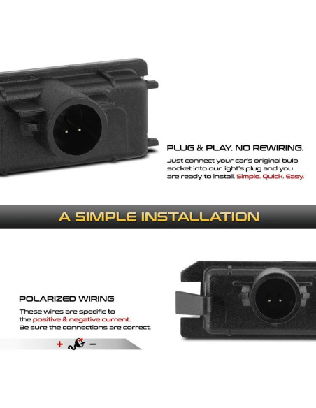 Conjunto de Luz de Placa LED VIPMOTOZ para Jeep y Fiat