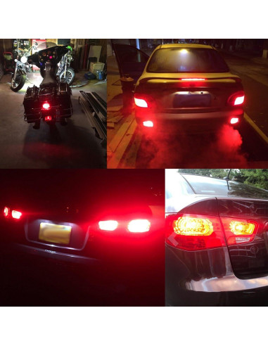 Bombillas LED iBrightstar 1157 Rojo Brillante 2 Piezas