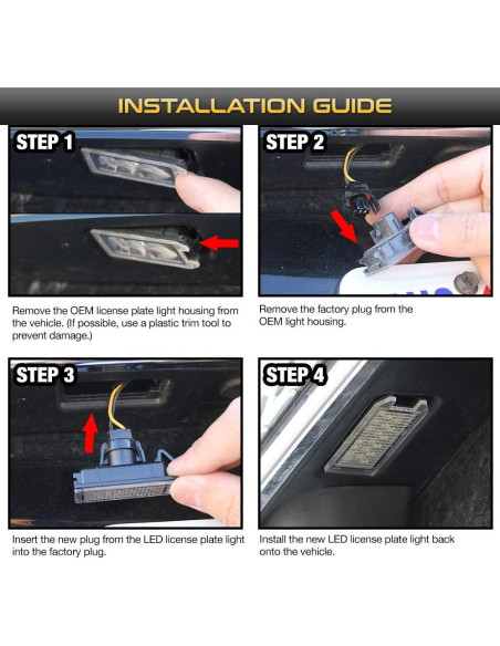 Conjunto de Luz de Placa LED VIPMOTOZ para Jeep y Fiat