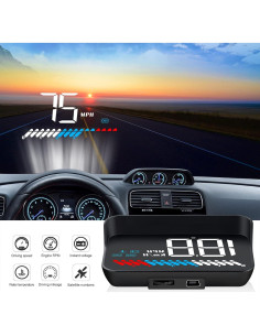 Car HUD Display Wiiyii M7, Medidor OBD/GPS, Velocidad y Más 2