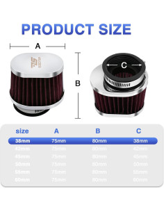 Filtro de Aire ZSDTRP 38MM 2PCS para Motocicleta ATV 2