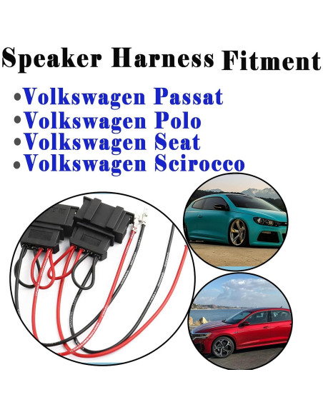 Adaptador de Arnés de Altavoz Danbojit para VW Jetta 4 Piezas