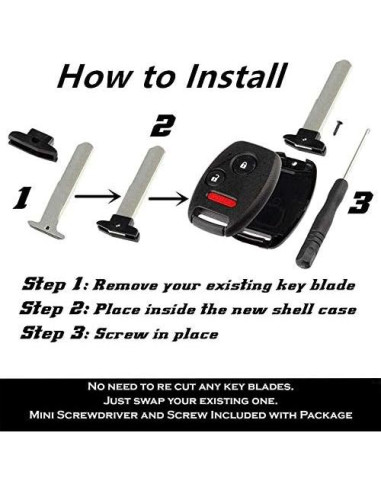 Funda de Llave Honda 3 Botones OVIOBOER Negro y Azul