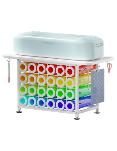 Carro Organizador de Artesanía ZHOOGE con 24 Soportes Vinilo