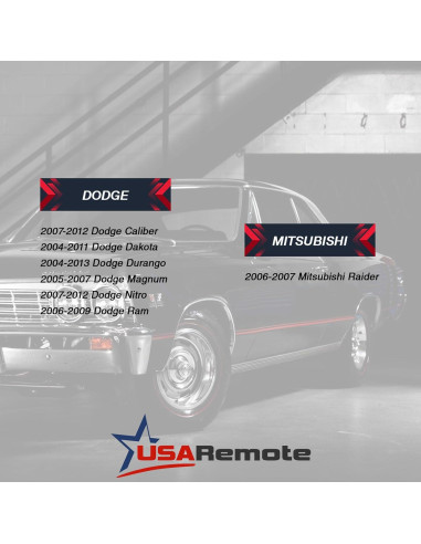Funda de llave 2 botones Dodge Caliber Dakota Durango