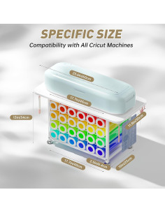 Carro Organizador de Artesanía ZHOOGE con 24 Soportes Vinilo 2