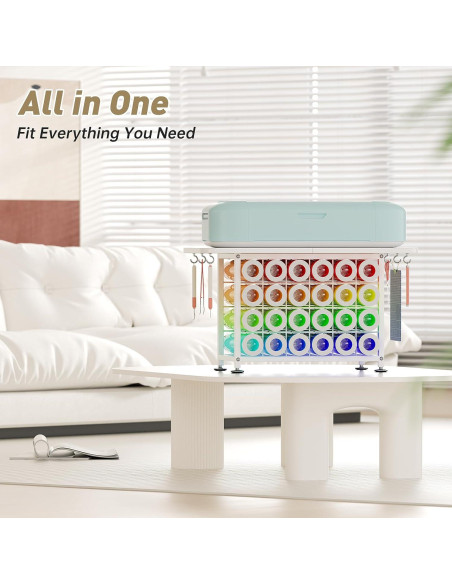 Carro Organizador de Artesanía ZHOOGE con 24 Soportes Vinilo