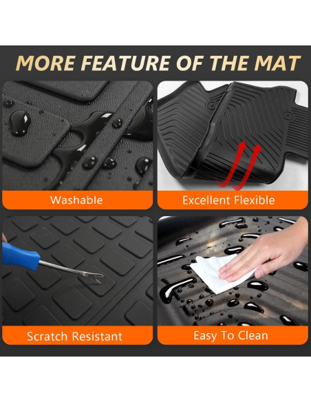 Tapetes de Piso Powoq para Honda Pilot 8 Asientos 2016-2022