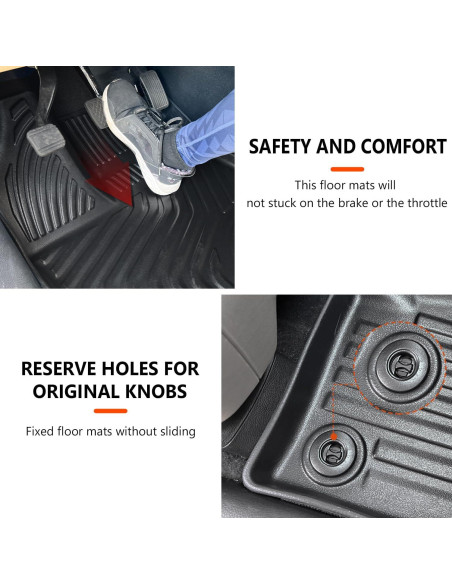 Tapetes de Piso Powoq para Honda Pilot 8 Asientos 2016-2022