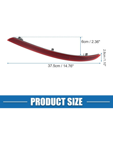 Luz Reflectora Parachoques Trasero A ABSOPRO Rojo Gris