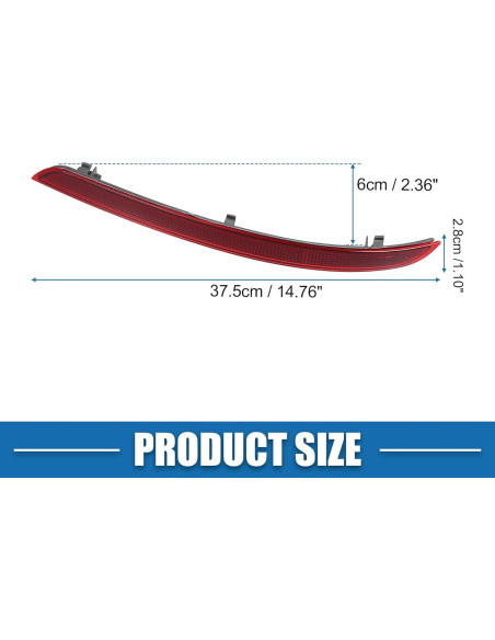 Luz Reflectora Parachoques Trasero A ABSOPRO Rojo Gris