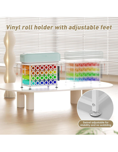 Carro Organizador de Artesanía ZHOOGE con 24 Soportes Vinilo