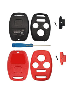Carcasa Llave Honda 3 Botones BINOWEN Rojo y Negro
