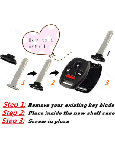 Carcasa Llave Honda 3 Botones BINOWEN Rojo y Negro