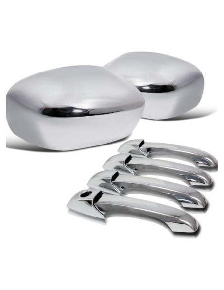 Mango de puerta cromado y cubierta de espejo Spec-D Tuning para Chrysler 300 300C 2005-2010 y Dodge Magnum 2005-2008