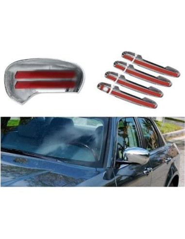 Mango de puerta cromado y cubierta de espejo Spec-D Tuning para Chrysler 300 300C 2005-2010 y Dodge Magnum 2005-2008