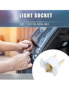 Adaptador de zócalo de bombilla A ABSOPRO para Honda CR-V 2005-2006 2