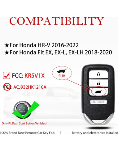 Llave remota MechanMagic para Honda HR-V 2016-2022