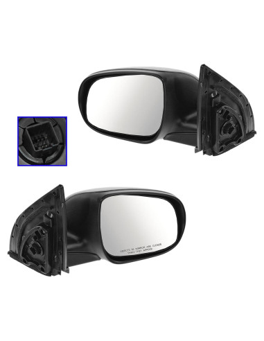 Juego de Espejos Laterales TRQ para Hyundai Accent 2010-2011