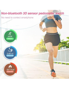 Reloj Pedométrico Digital Focwony Rosa/Blanco para Niños 2