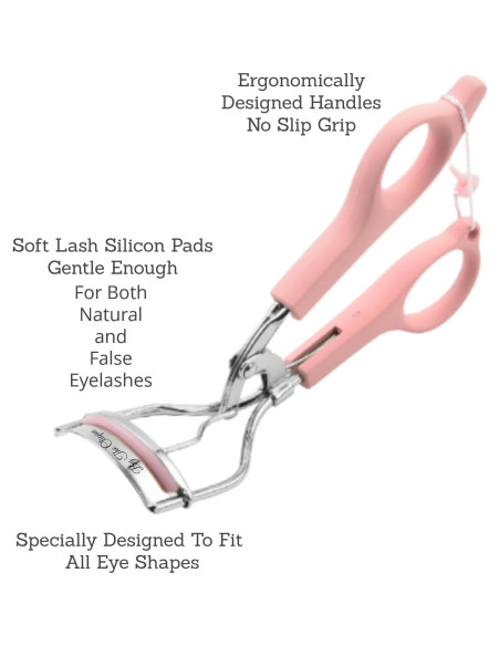 Rizador de Pestañas By The Clique Mini Rosa con Silicona