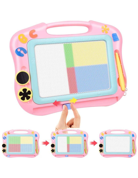 Pizarra Magnética IKS85P Rosa para Niños Pequeños