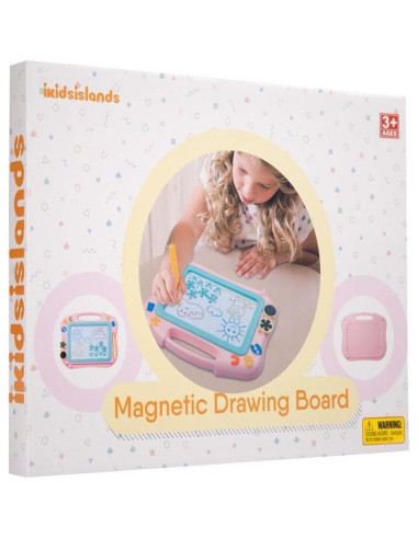 Pizarra Magnética IKS85P Rosa para Niños Pequeños
