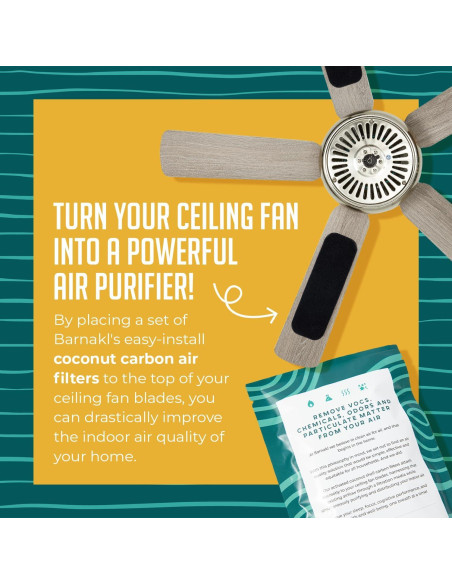 Filtros de Ventilador de Techo Barnakl - Paquete de 3