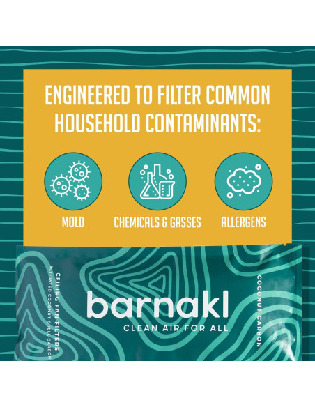 Filtros de Ventilador de Techo Barnakl - Paquete de 3