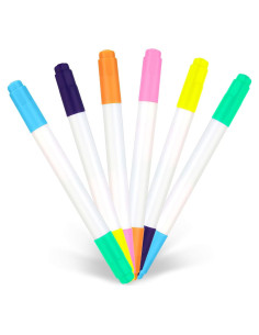 Marcadores Neón YR Doble Cara 6 Colores para Tablero LED