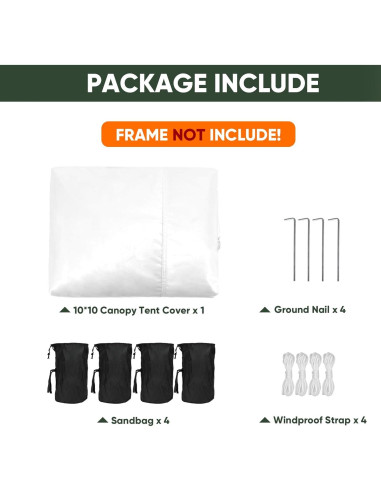 Cubierta Superior Canopy MordenApe 3x3m Blanca Impermeable