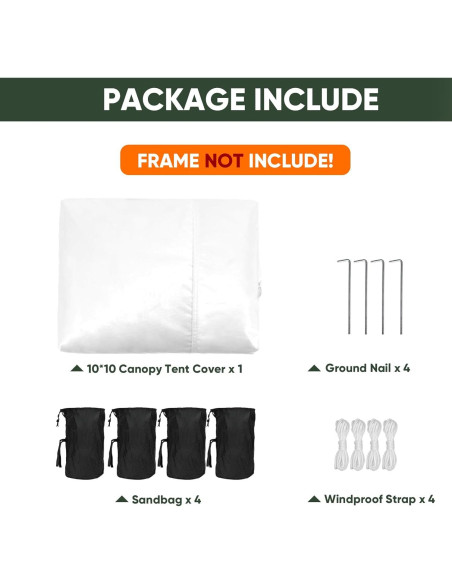 Cubierta Superior Canopy MordenApe 3x3m Blanca Impermeable