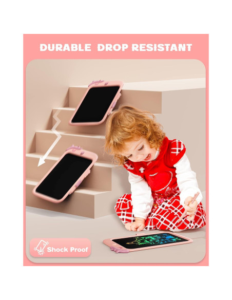 Tableta LCD de Dibujo Bravokids 10" Unicornio Rosa