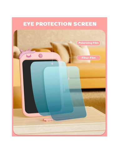 Tableta LCD de Dibujo Bravokids 10" Unicornio Rosa