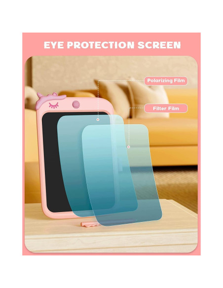 Tableta LCD de Dibujo Bravokids 10" Unicornio Rosa