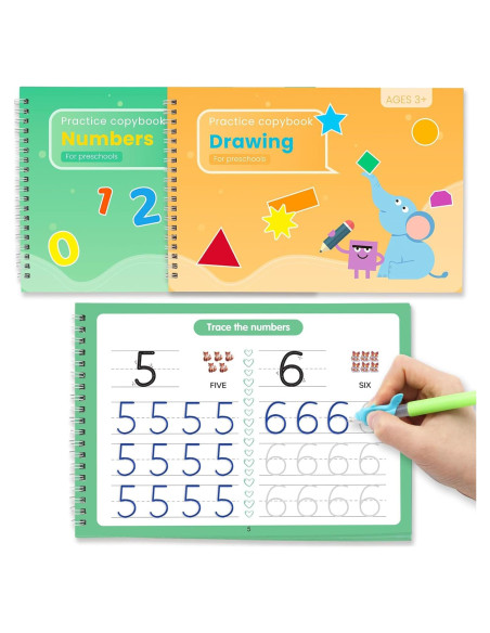 Cuadernos Mágicos Oucaru para Escritura Niños 2 Paquete 26.67x17.78cm