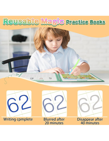 Cuadernos Mágicos Oucaru para Escritura Niños 2 Paquete 26.67x17.78cm